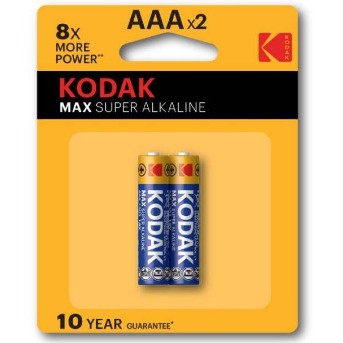 Kodak AAA Max Super Alkaline 1.5V Batteries Pack of 2