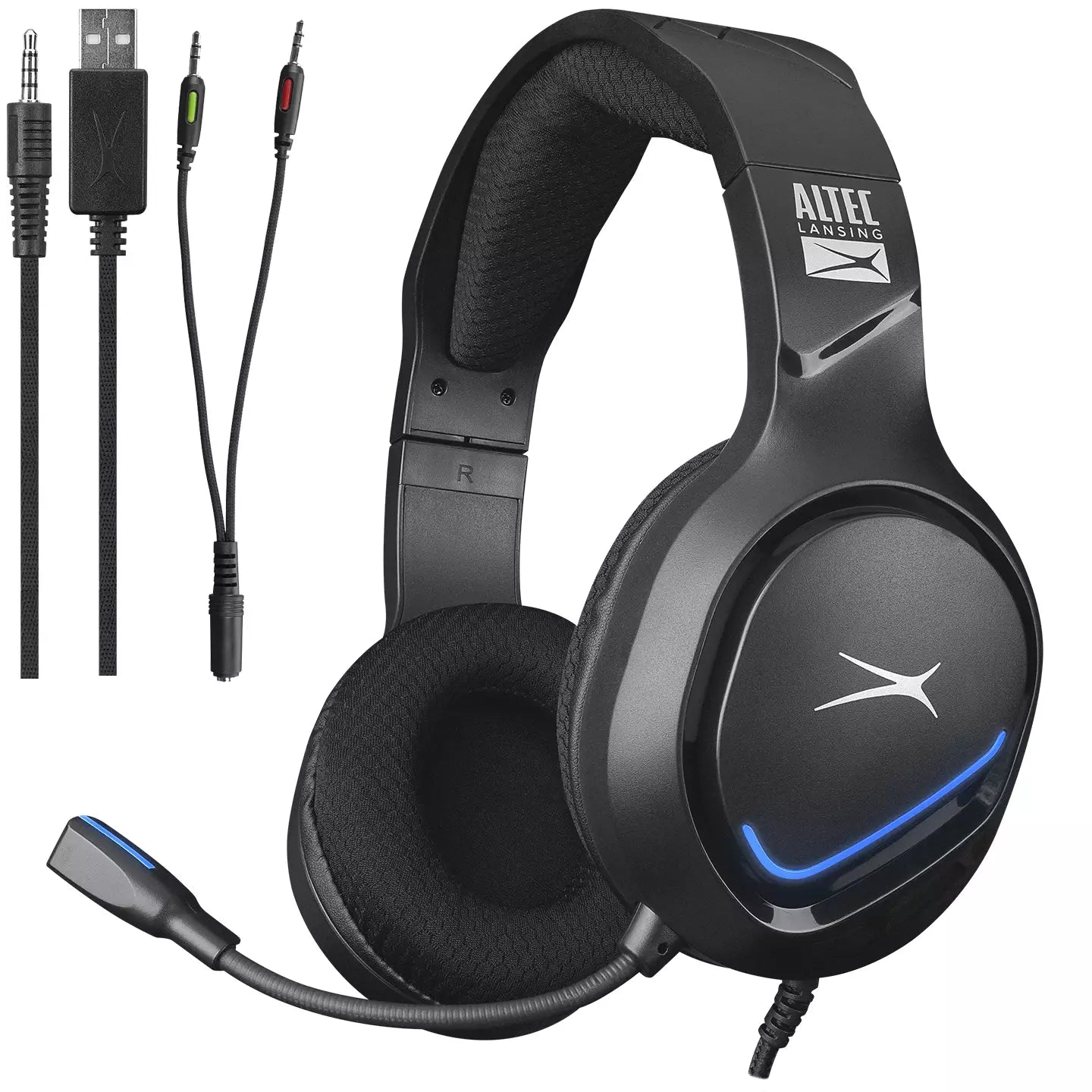 Altec Lansing ALGH9603 – Wired Gaming Headset, 50 mm Drivers, USB & 3.5 mm, Over-Ear Design