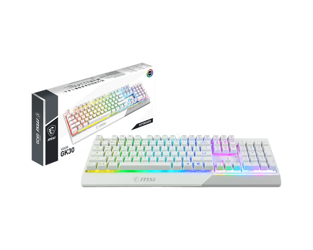 MSI Vigor GK30 – RGB Gaming Keyboard, Mechanical-like Membrane, Water-Resistant, Black