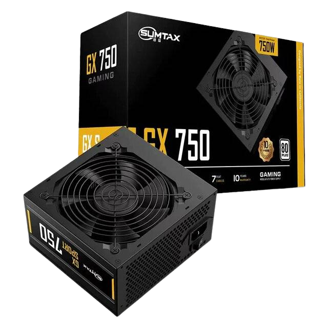 Sumtax GX 750W Bronze Power Supply – ATX, 80 Plus Bronze, High Efficiency, 7 Ports