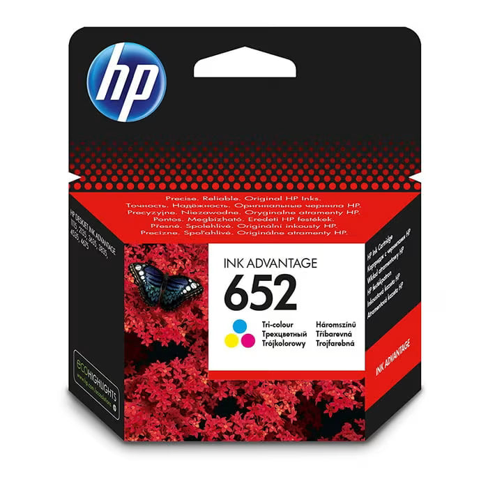 HP 652 Tri-color Original Ink Cartridge Advantage (F6V24AE) – Genuine HP Ink