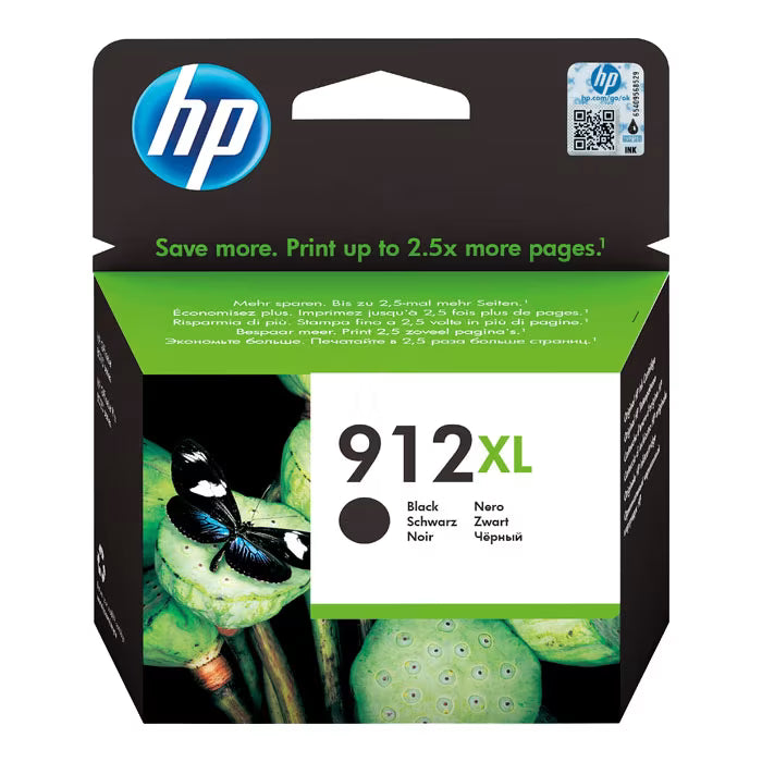 HP 912XL Black Original Ink Cartridge (3YL84AE) – High Yield Genuine HP Ink
