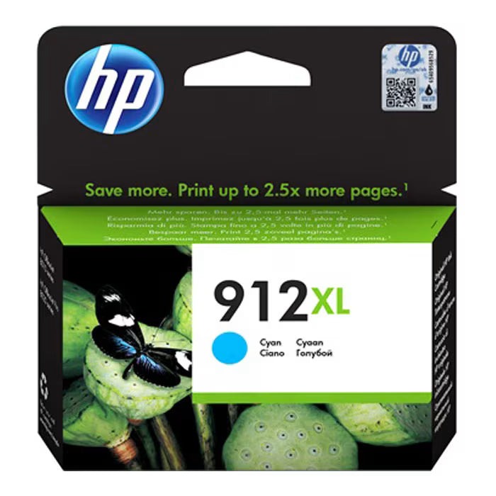 HP 912XL Cyan Original Ink Cartridge (3YL81AE) – High Yield Genuine HP Ink