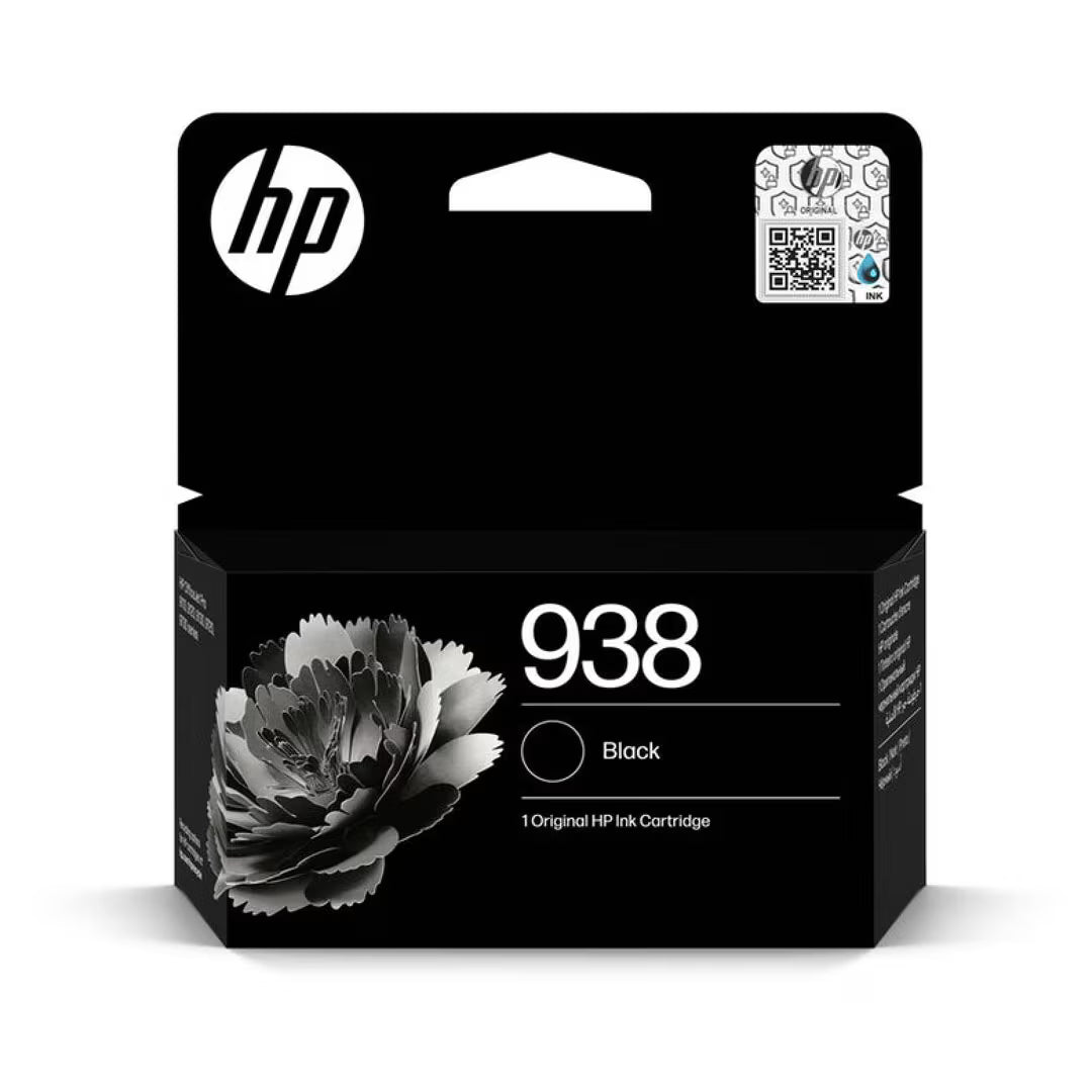 HP 938 Black Original Ink Cartridge (4S6X8PE) – Genuine HP Ink