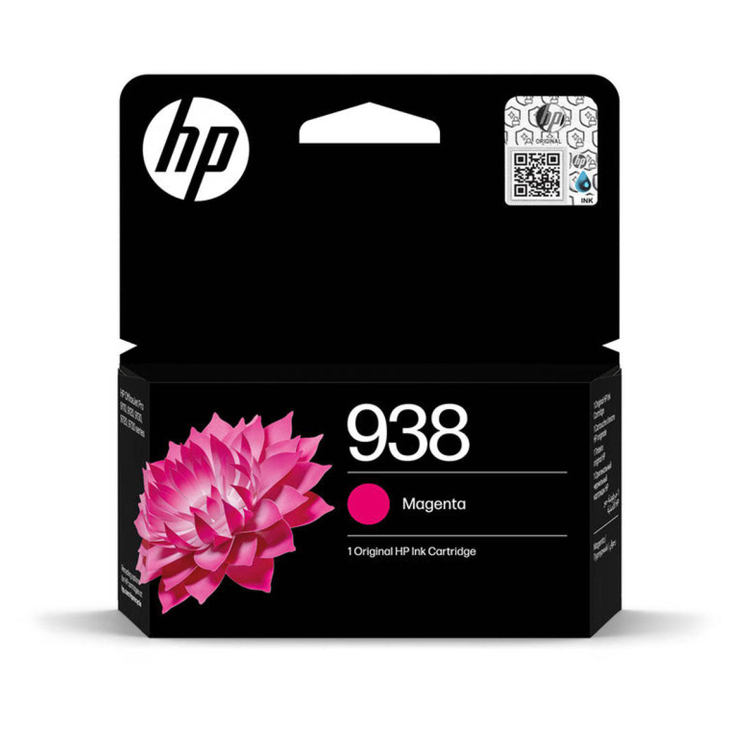 HP 938 Magenta Original Ink Cartridge (4S6X6PE) – Genuine HP Ink