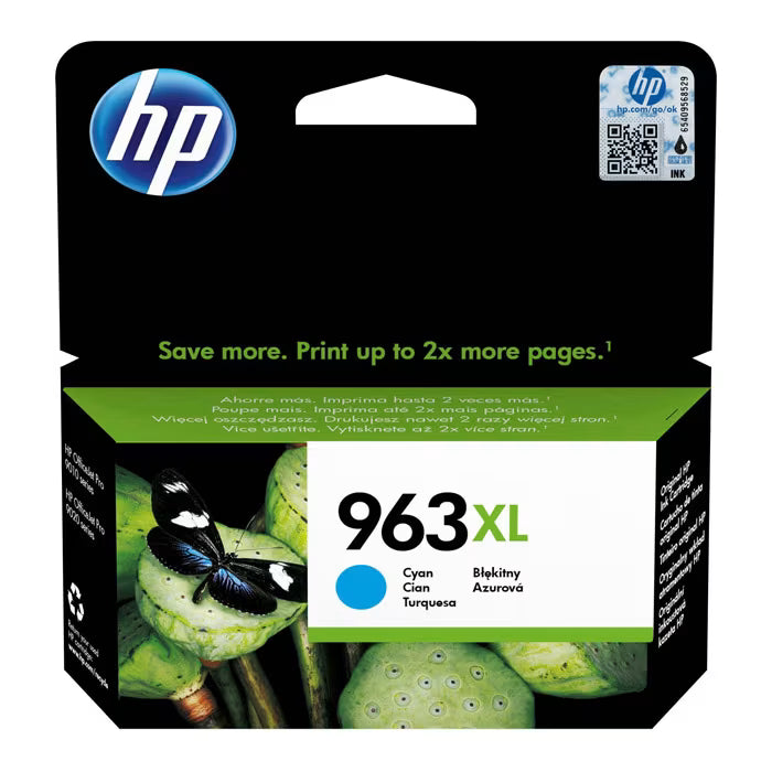 HP 963XL Cyan Original Ink Cartridge (3JA27AE) – Genuine HP Ink
