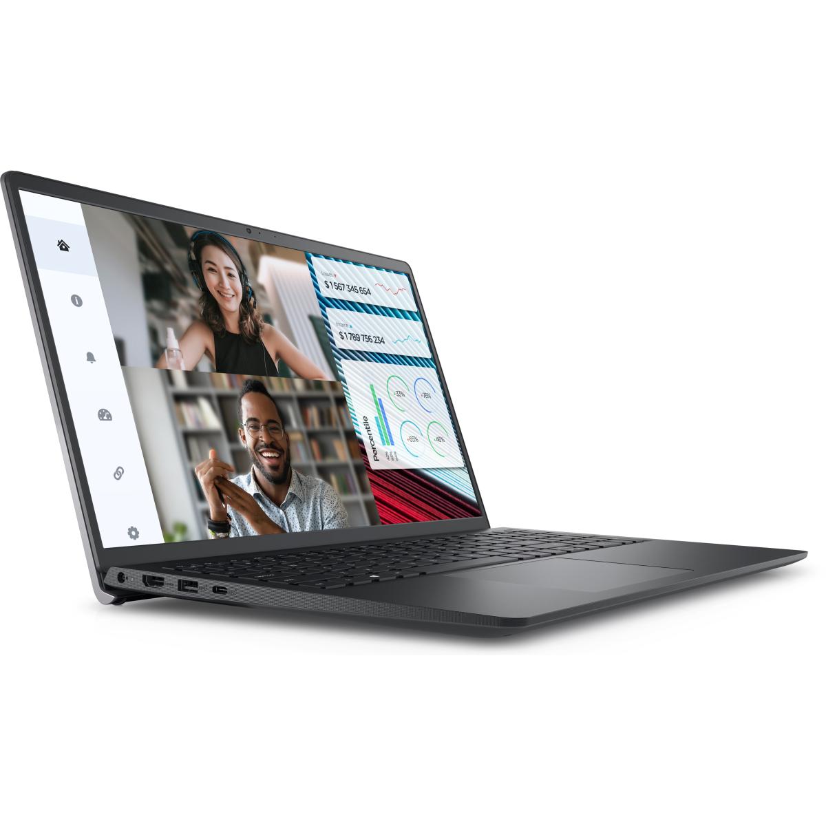 Dell Vostro 3530 Laptop – 15.6" FHD 120Hz, Intel Core i7-1355U, 16GB RAM, 512GB SSD, Carbon Black