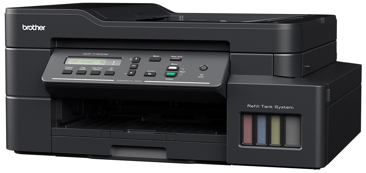 Brother DCP-T720DW Wireless Ink Tank All-in-One – Print, Copy, Scan, Auto Duplex, 20-Sheet ADF