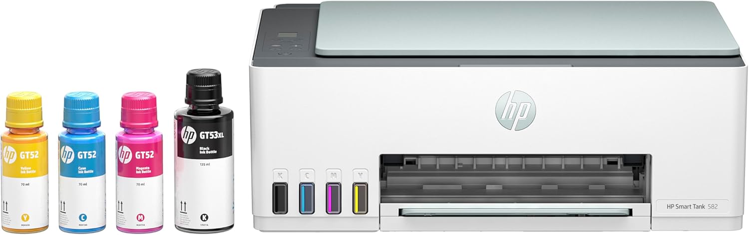 Epson EcoTank L3252 Wireless Color All-in-One Printer – Print, Scan, Copy, Heat-Free Technology, Smart Panel App