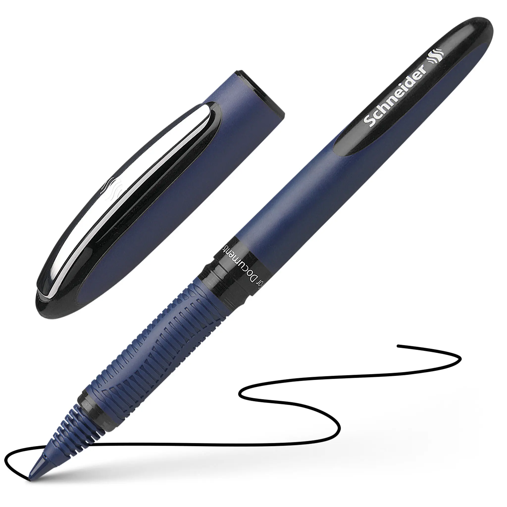 Schneider One Business Rollerball Pen – 0.6mm Ultra-Smooth Tip, Waterproof Ink, Ergonomic Rubber Grip