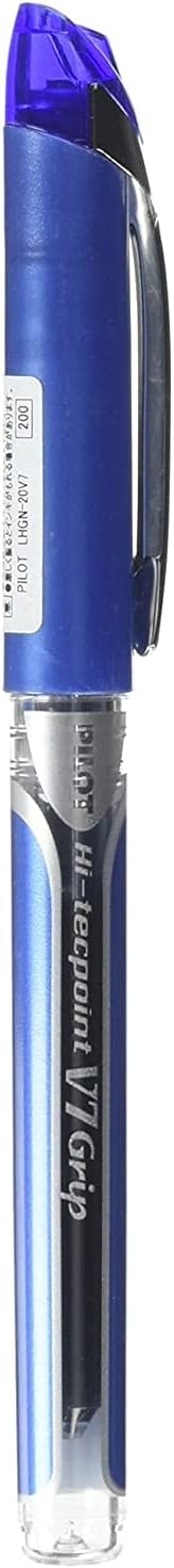 Pilot Hi-Tecpoint V7 Grip Rollerball Pen BXGPN-V7 – 0.7mm Medium Tip, Blue Ink