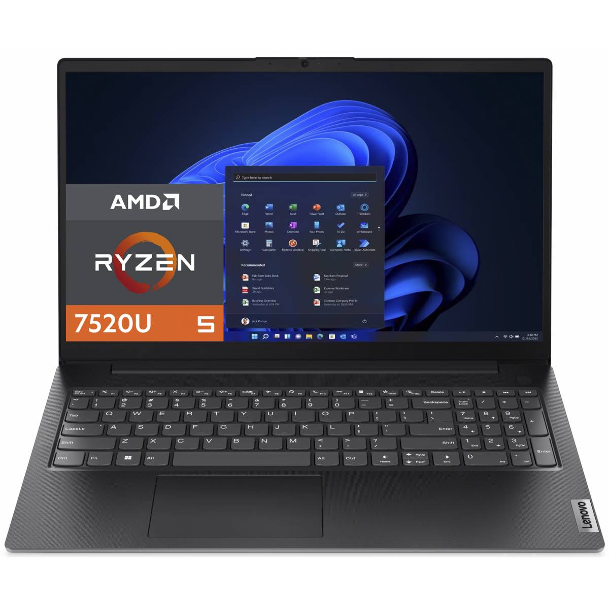Lenovo V15 G4 AMD – 15.6" FHD, AMD Ryzen 5 7520U, 16GB RAM, 512GB SSD, Business Black