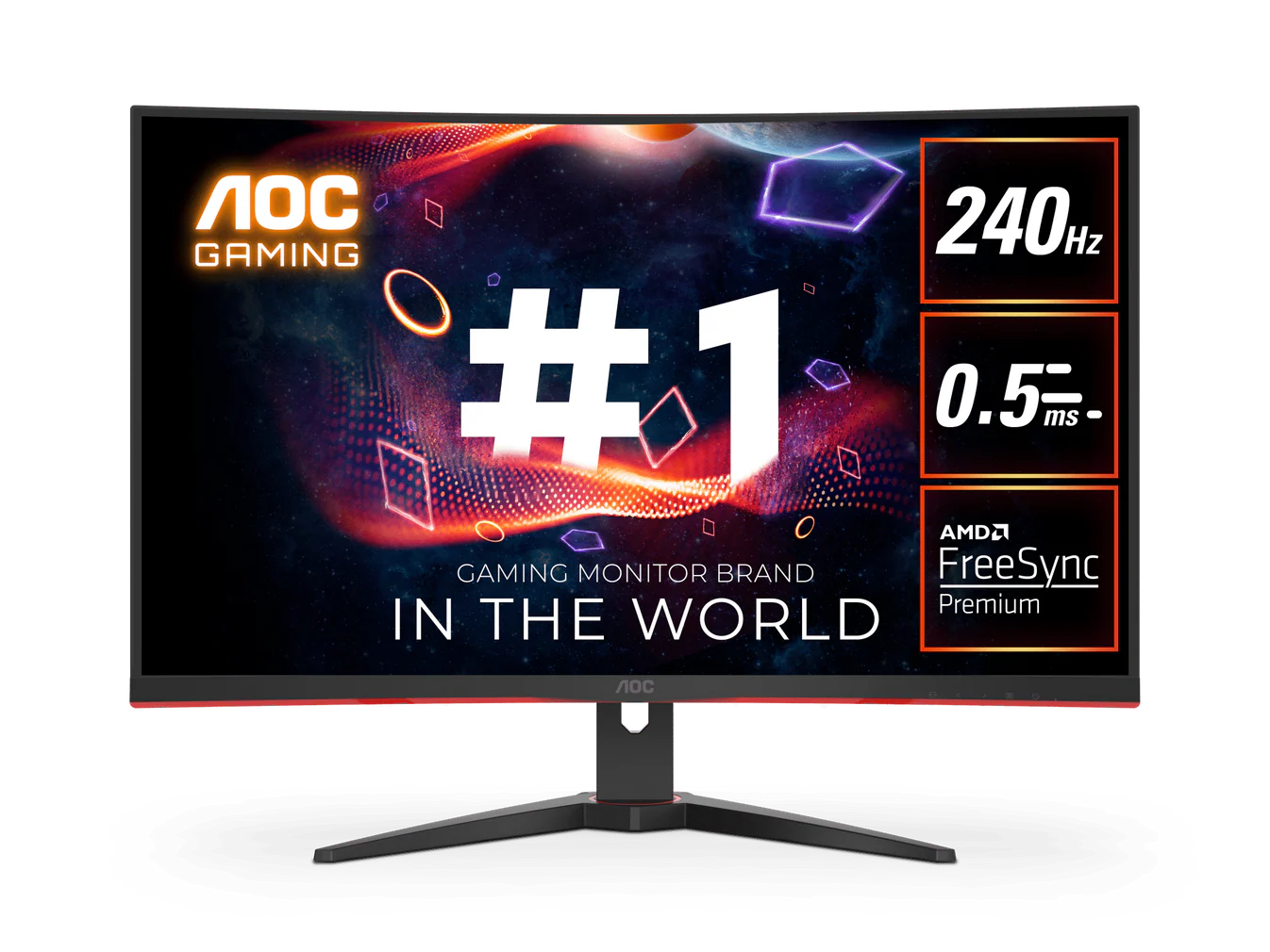 AOC C32G2ZE 31.5" Curved Gaming Monitor – FHD VA, 240Hz, 0.5ms, FreeSync Premium, 1500R, HDR Ready