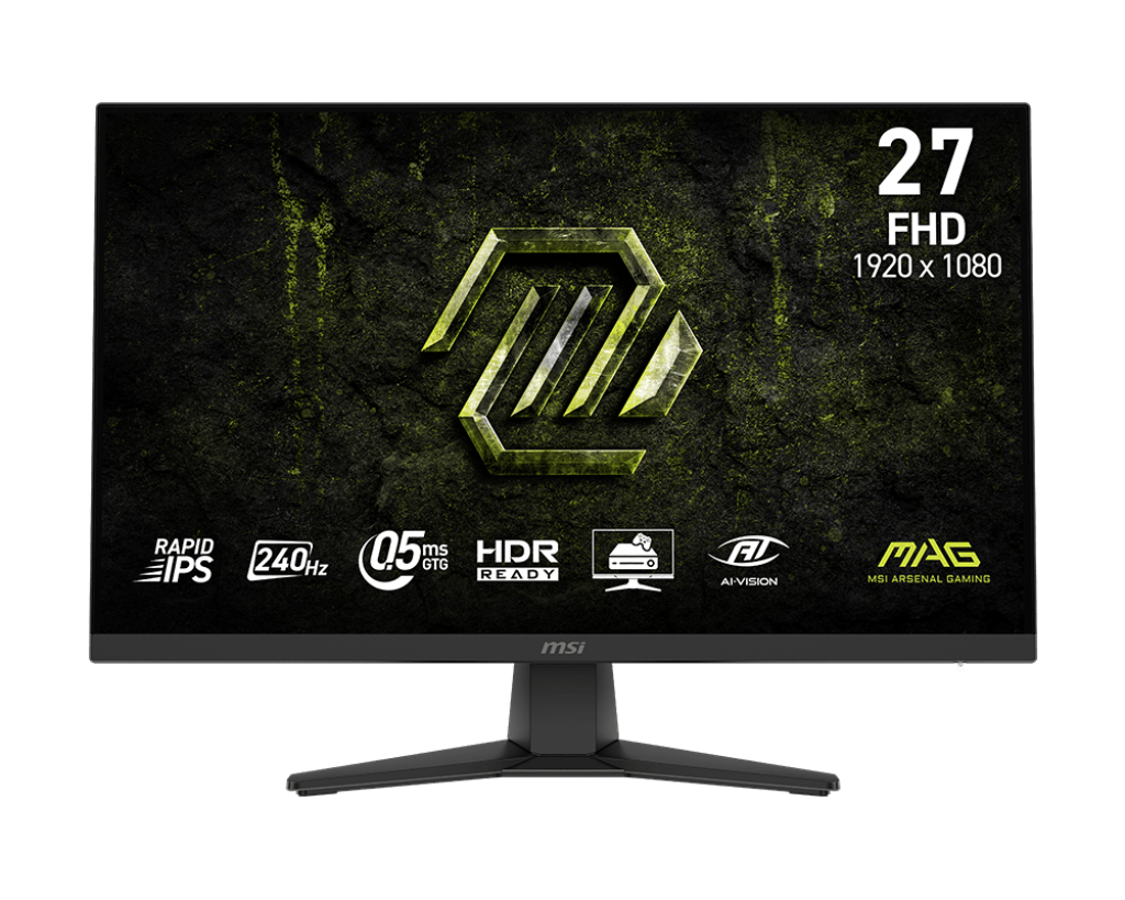 MSI MAG 272F X24 27" Gaming Monitor – FHD Rapid IPS, 240Hz, 0.5ms, FreeSync Premium, HDR Ready