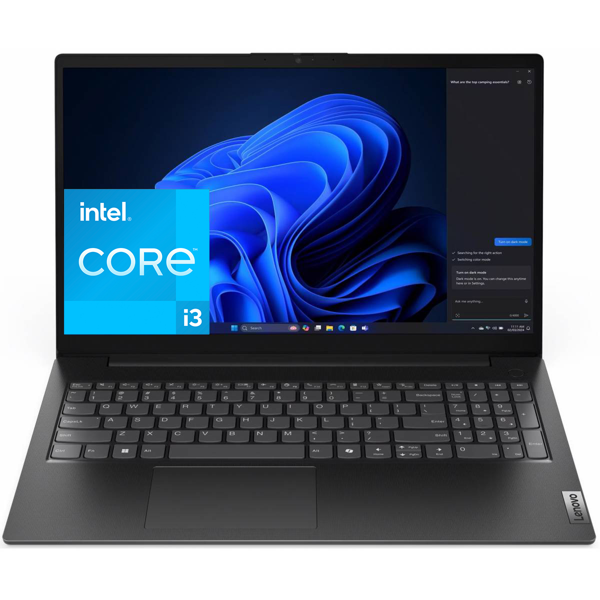 Lenovo V15 G5 IRL Laptop – Intel Core i3-1315U, 15.6" FHD Display, 512GB SSD, Business Black