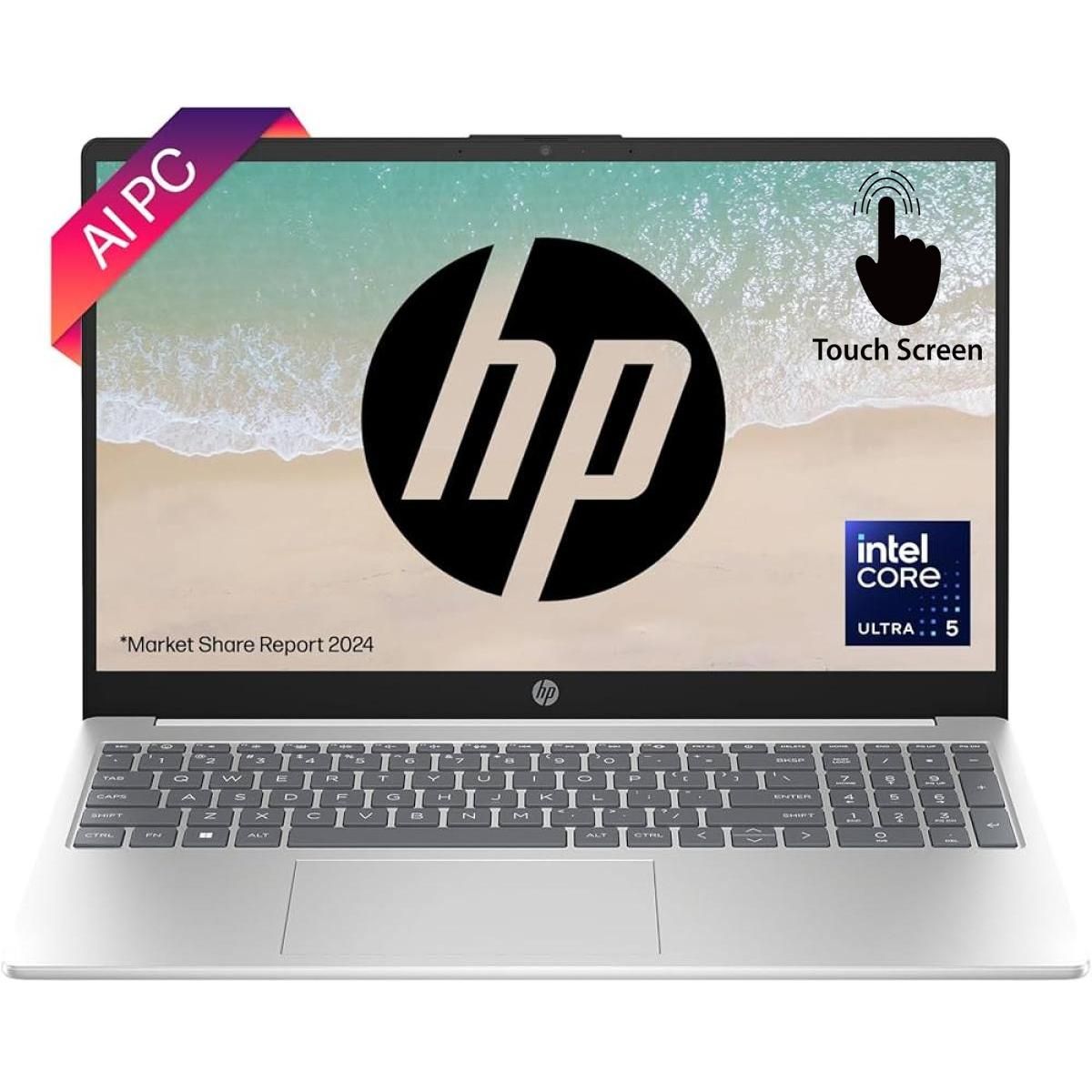 HP 15-fd0154wm Laptop – Intel Core Ultra 5 125H, 14-Cores, DDR5 RAM, 15.6" FHD Touchscreen