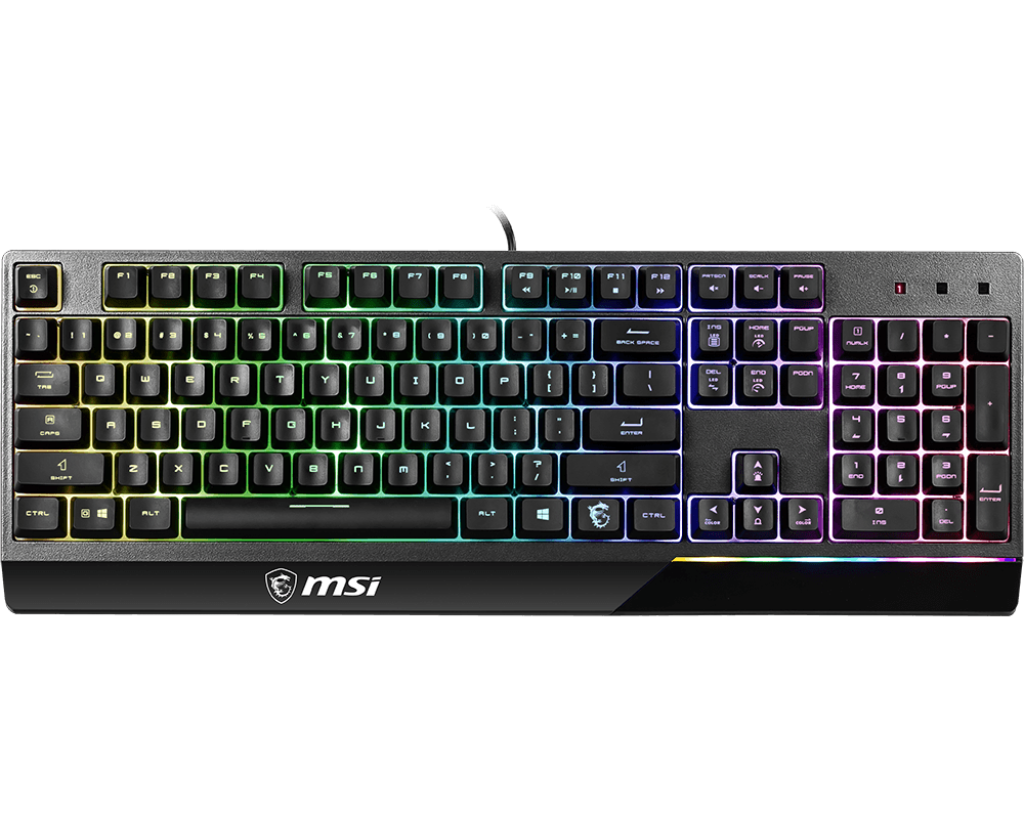 MSI Vigor GK30 – RGB Gaming Keyboard, Mechanical-like Membrane, Water-Resistant, Black