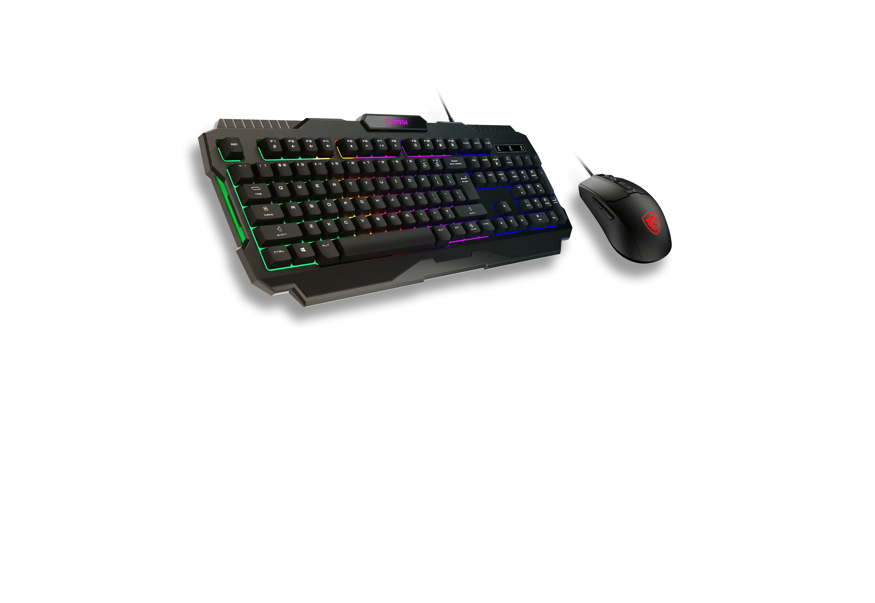 MSI FORGE GK100 – Gaming Keyboard & Mouse Combo, RGB Backlight, Ergonomic Design, Durable Switches