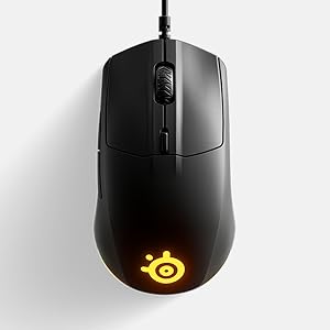 SteelSeries Rival 3 – Optical Gaming Mouse, 8,500 CPI, 6 Programmable Buttons, RGB Lighting