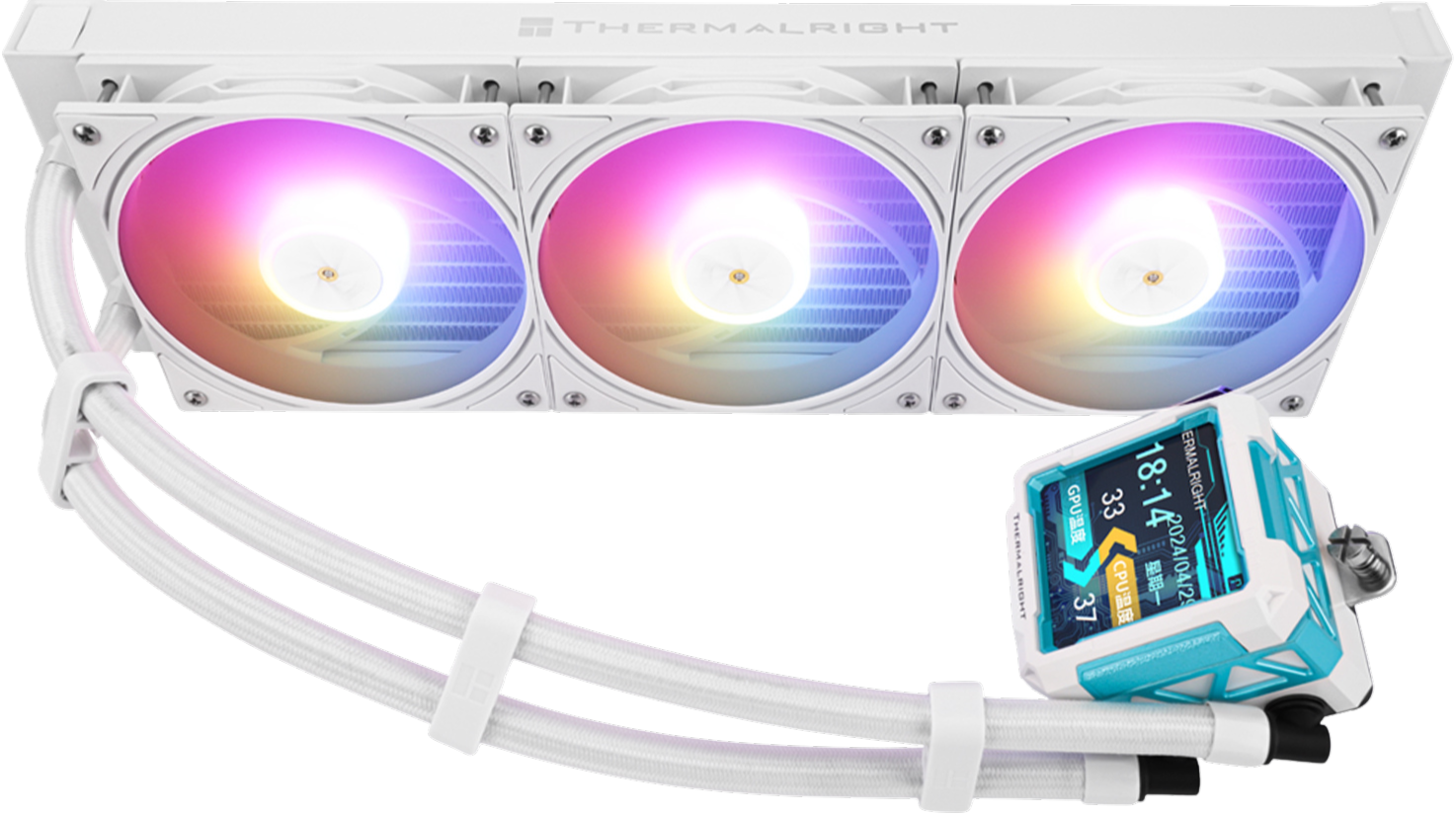 THERMALRIGHT Frozen Warframe PRO 360 – RGB Water Cooler with 3x PWM Fans, LCD Screen, AMD & Intel Compatible