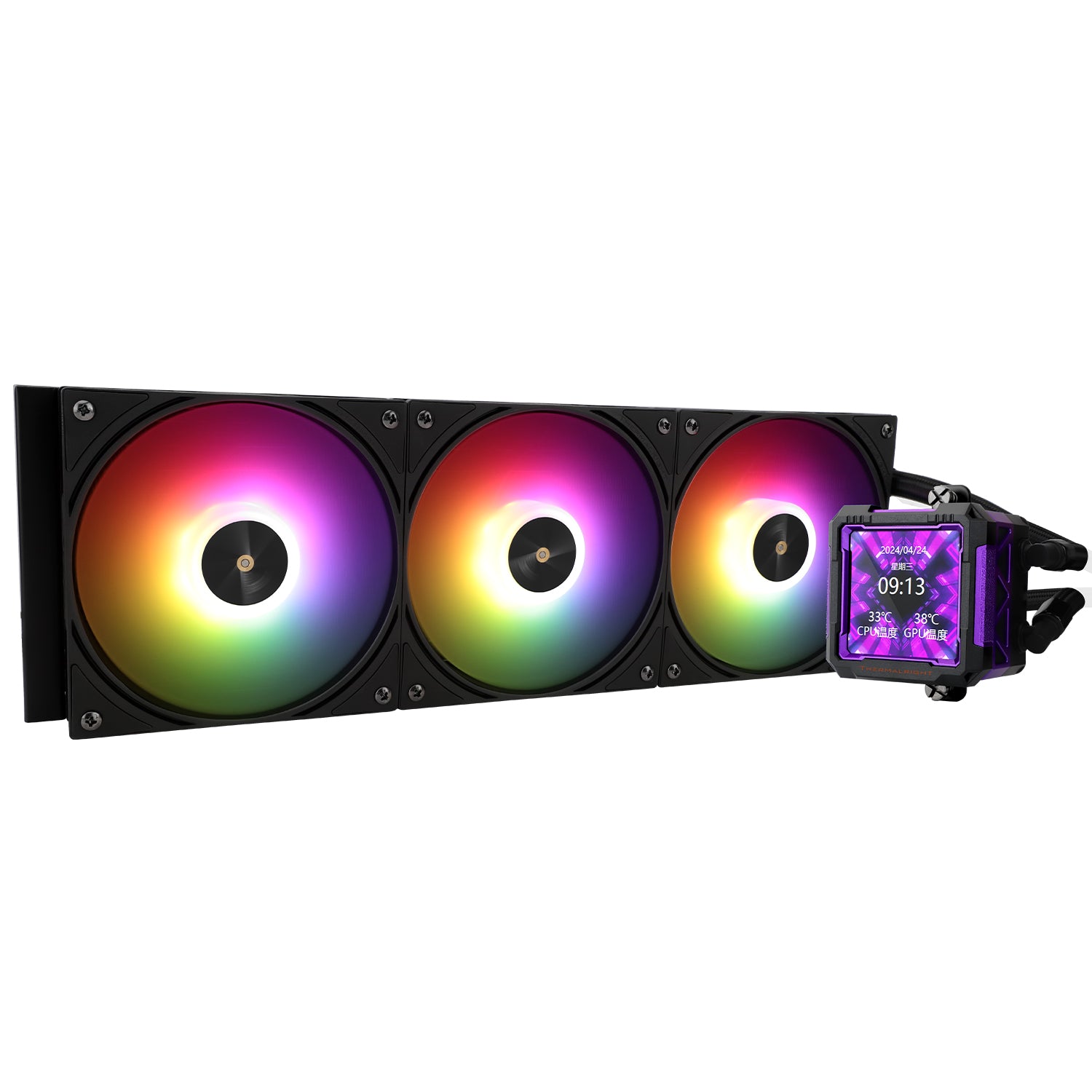 THERMALRIGHT Frozen Warframe PRO 360 – RGB Water Cooler with 3x PWM Fans, LCD Screen, AMD & Intel Compatible