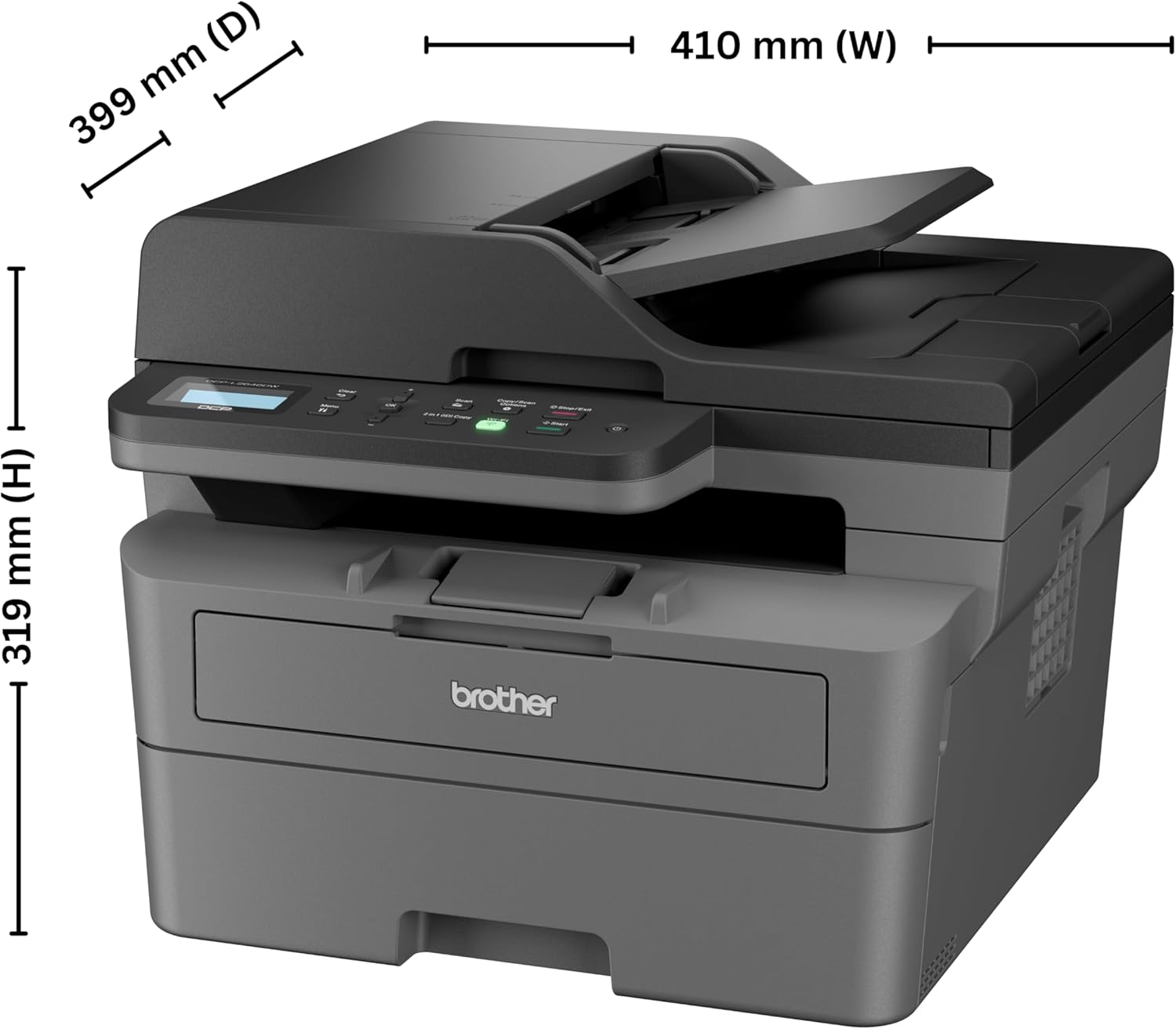 Brother DCP-L2540DW Wireless Monochrome Laser 3-in-1 – Print, Copy, Scan, 30ppm, Auto Duplex, 35-Sheet ADF