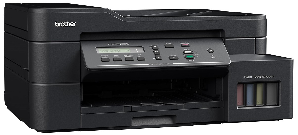 Brother DCP-T720DW Wireless Ink Tank All-in-One – Print, Copy, Scan, Auto Duplex, 20-Sheet ADF
