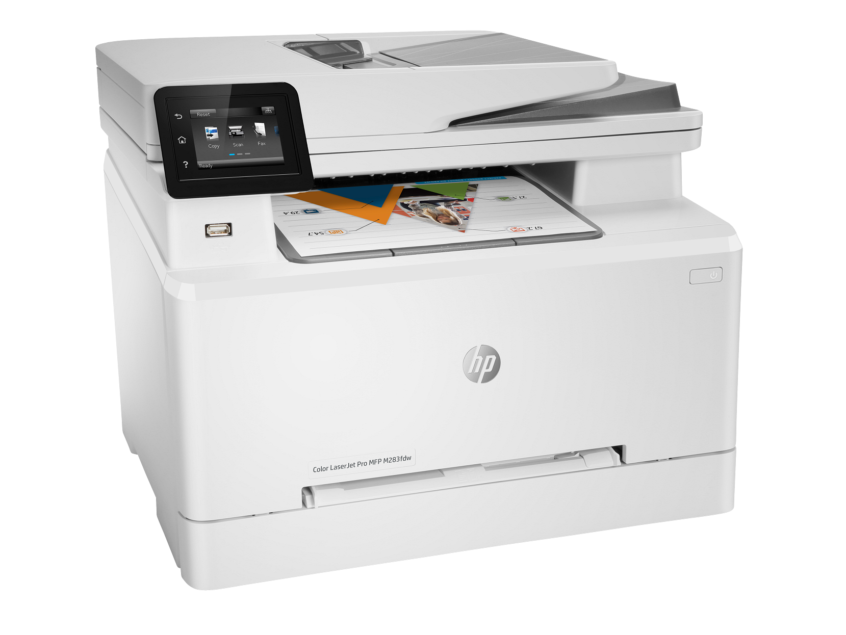 HP Color LaserJet Pro MFP M283fdn – 4-in-1 Color Laser, 21ppm, Auto Duplex, 50-Sheet ADF, Gigabit Ethernet