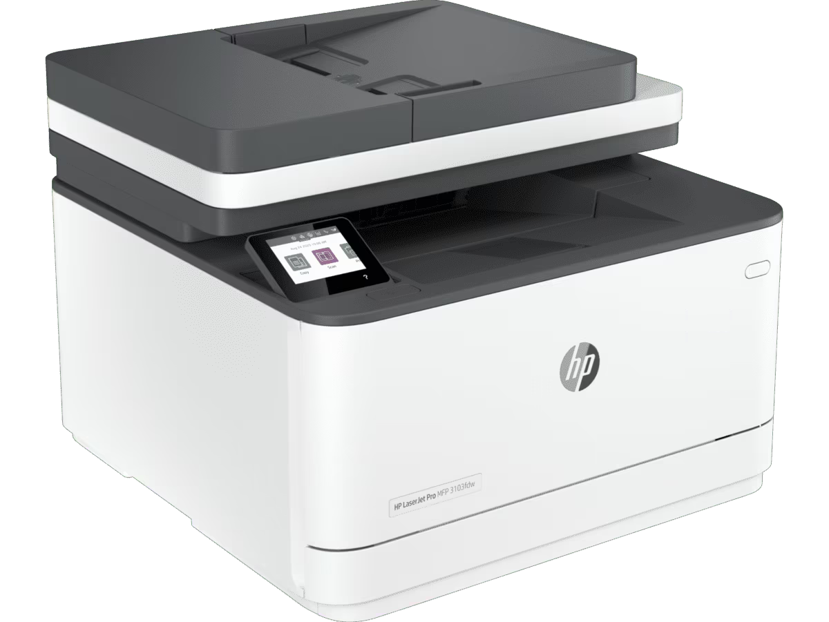 HP LaserJet Pro MFP 3103fdw – 4-in-1 Mono Laser, 33ppm, Auto Duplex, 50-Sheet ADF, Dual-band Wi-Fi